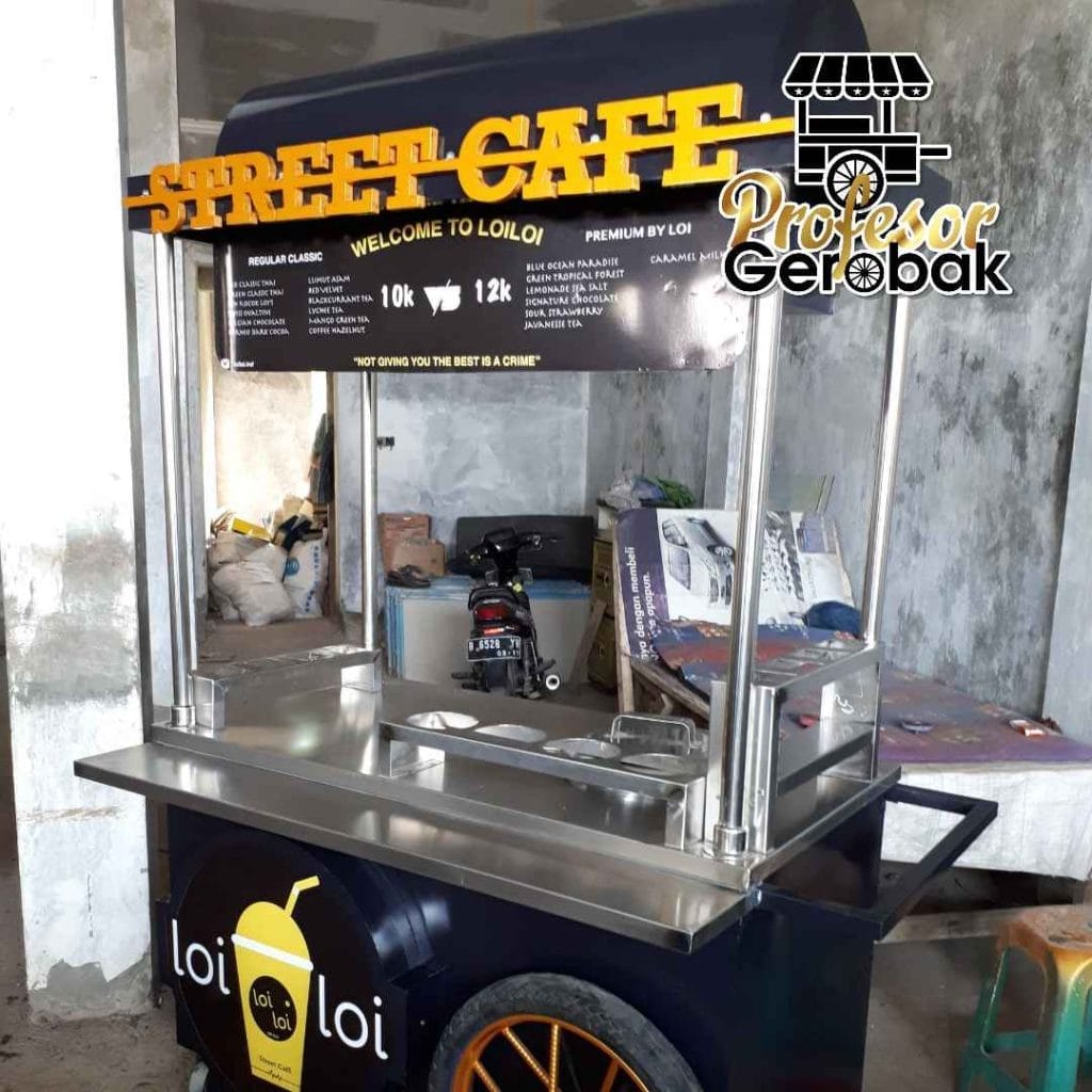 Jasa Pembuatan Gerobak Stainless untuk Minuman Kekinian