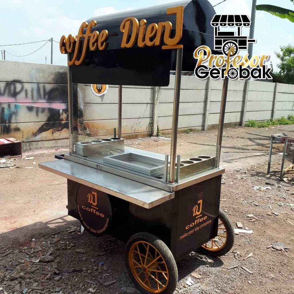 Gerobak Jualan Kopi Kekinian Konsep Minimalis